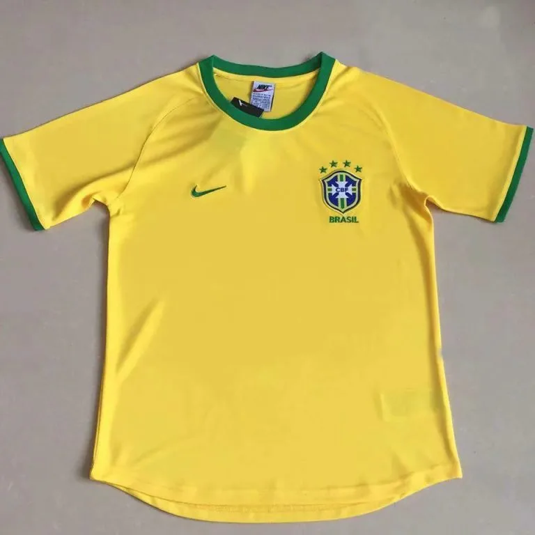 2000 Brasil - Camiseta RETRO - Titular - Amarillo