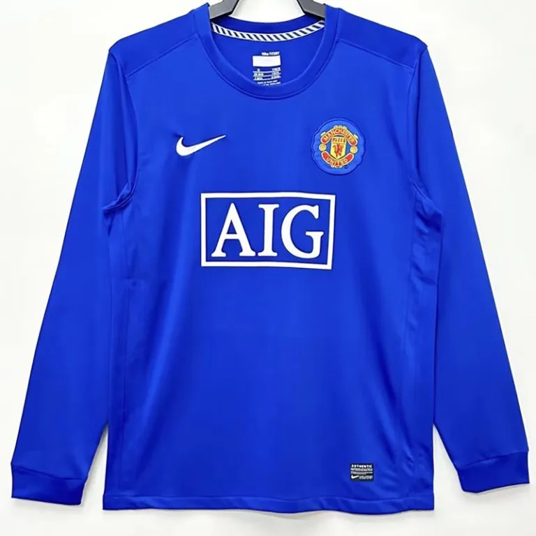 2008-2009 Man Utd - Camiseta RETRO - Suplente - Manga larga