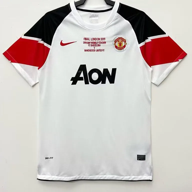 2010-2011 Man Utd - Camiseta RETRO - Suplente - Blanco