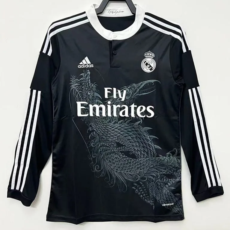 2014-2015 RMA - Camiseta RETRO - Suplente - Negro - Manga larga